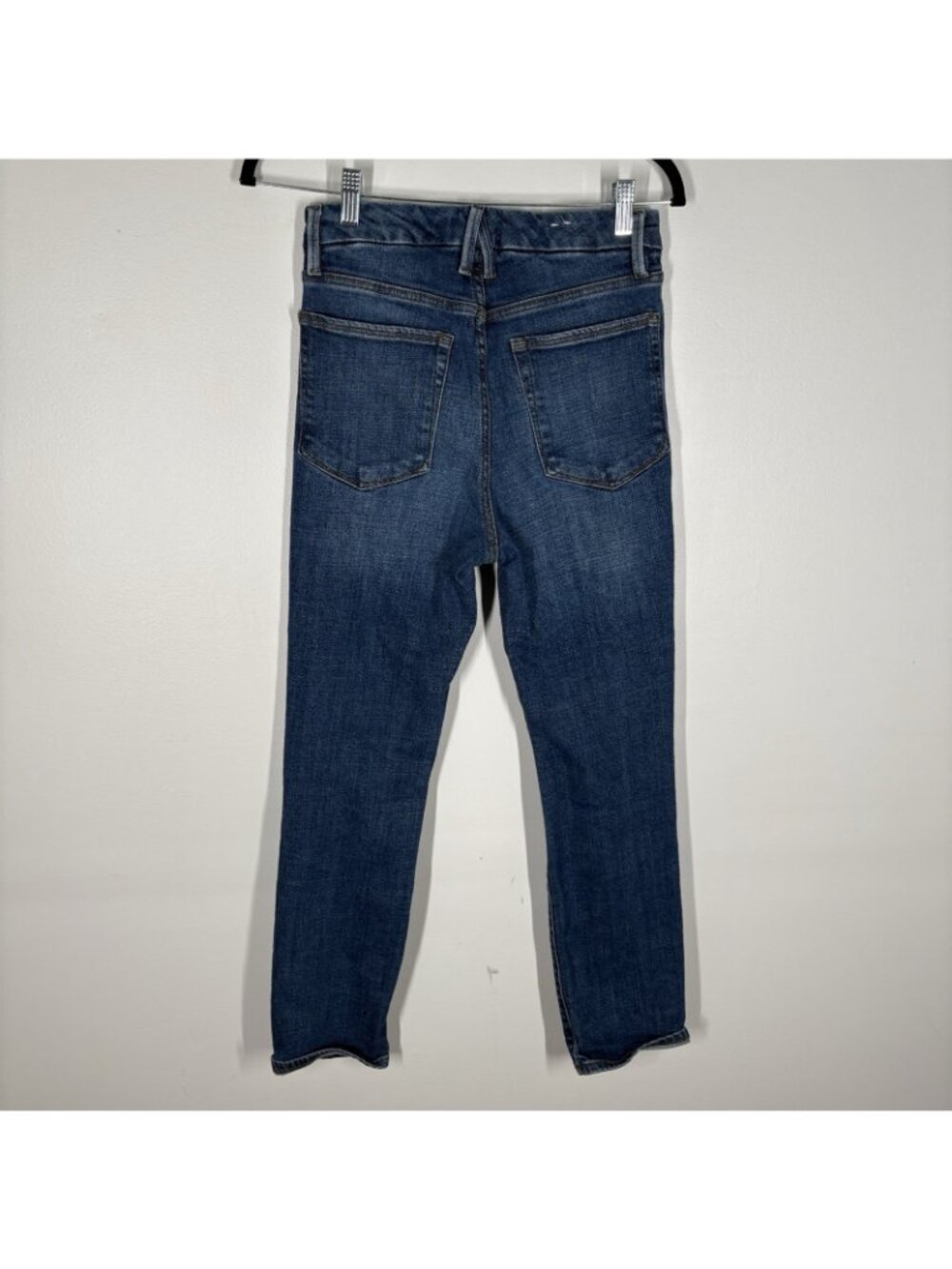 Good American Women 4/27 Distressed Denim High Rise Indigo207 Good Classic Jeans - Picture 7 of 12